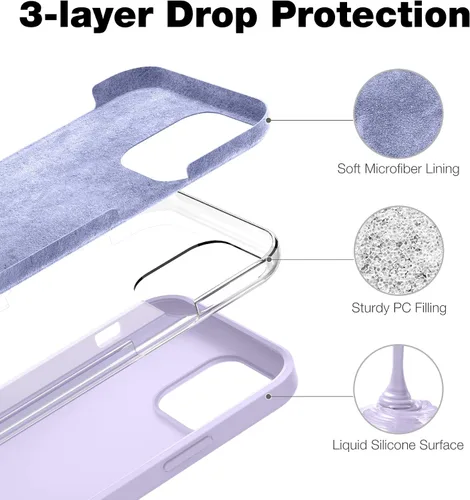 Vista 5 de Dracool Funda mejorada para iPhone 12/12 Pro con protector de pantalla a prueba de golpes, protección contra caídas, antiarañazos, suave forro