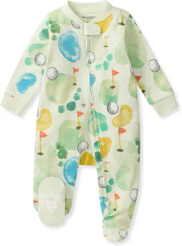Vista 44 de Burt's Bees Baby Pijama con pies de algodón orgánico para niños Basketball Court