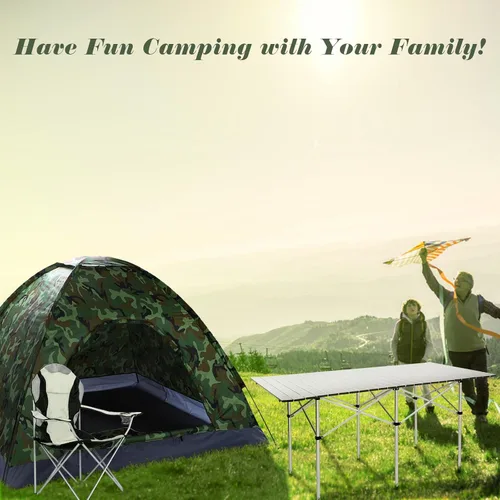 Vista 7 de Sillas plegables de campamento para adultos, sillas de campamento plegables con portavasos y bolsa exterior, silla ligera y portátil al aire libre