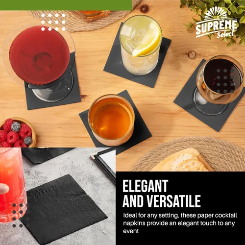 Vista 5 de Servilletas desechables para bebidas, servilletas cuadradas de cóctel a granel, 2 capas, perfectas para postres, bares, restaurantes, cafeterías