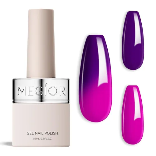 Vista 37 de MEGIOR Esmalte de uñas de gel libre de TPO, 0.5 onzas líquidas, base de gel transparente para remojar la lámpara de uñas LED, capa base de larga