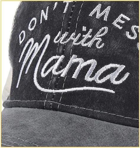 Vista 2 de Sombrero de cola de caballo para mujer, gorra de béisbol alta de malla, desgastada, moño, camionero, gorra de poni, sombrero caliente