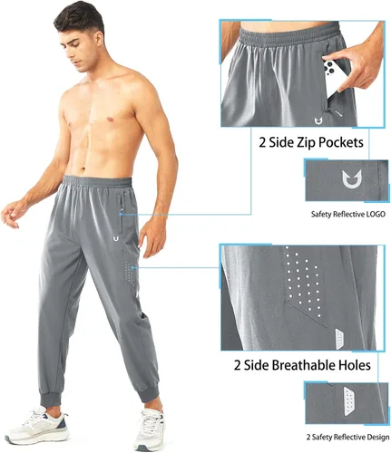 Vista 3 de NORTHYARD Pantalones deportivos para correr para hombre, ligeros, de secado rápido, para gimnasio, deportes activos, entrenamiento en pista