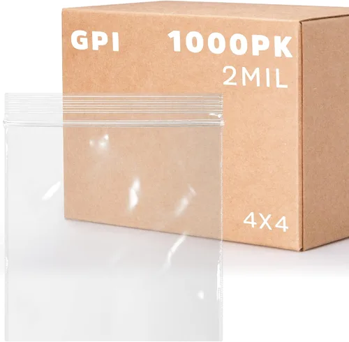 Vista 62 de GPI - Bolsas pequeñas con cremallera de 1 x 1 pulgada, bolsas de plástico transparente con cierre para joyas, 2 mil de grosor, con cierre superior