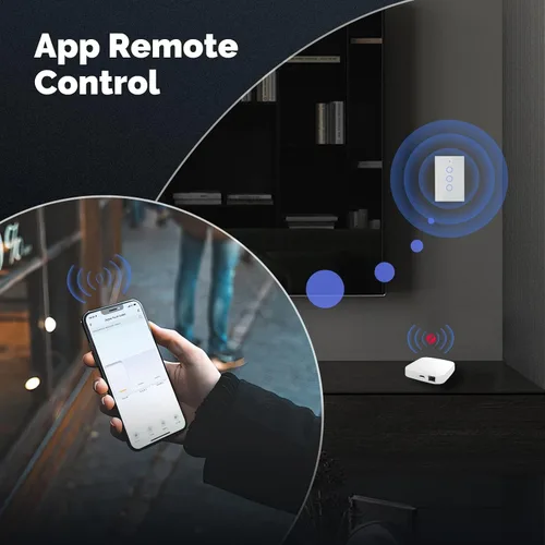 Vista 6 de MOES Zigbee - Interruptor inteligente de 1 banda, requiere MOES Zigbee Hub y cable neutro, interruptor de luz inteligente de un solo polo, funciona