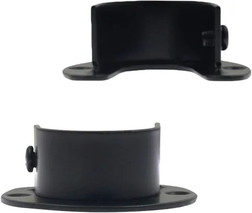 Vista 8 de 2 piezas de enchufe de varilla de acero inoxidable resistente, soporte para armario, soporte de barra de brida, soportes de extremo de barra