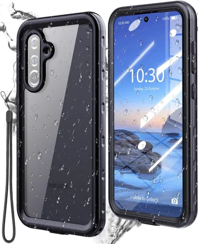 Vista 12 de Miimall Funda impermeable compatible con Samsung Galaxy A54 5G, protector de pantalla transparente HD integrado, parachoques completo a prueba