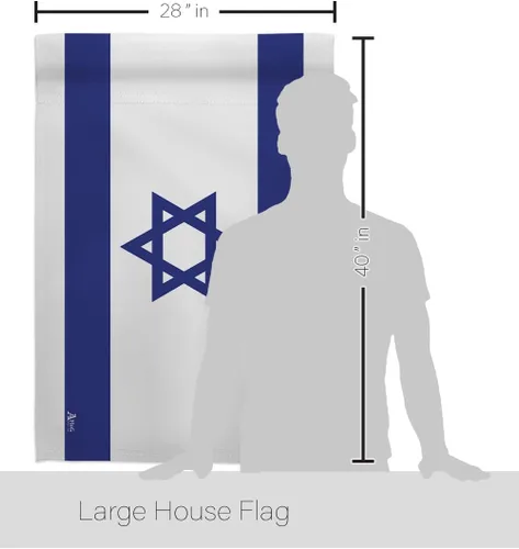 Vista 2 de Bandera de Israel Bandera de Israel para colgar en la pared del hogar, interior, porche, dormitorio, banderas residenciales, carteles de tapiz al