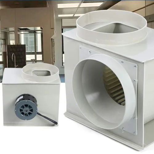 Vista 3 de Extractor centrífugo PP250 Ventilador de soplador de 7,545.9 ft 3 / H, ventilador de escape centrífugo de laboratorio Ventilador de bajo ruido