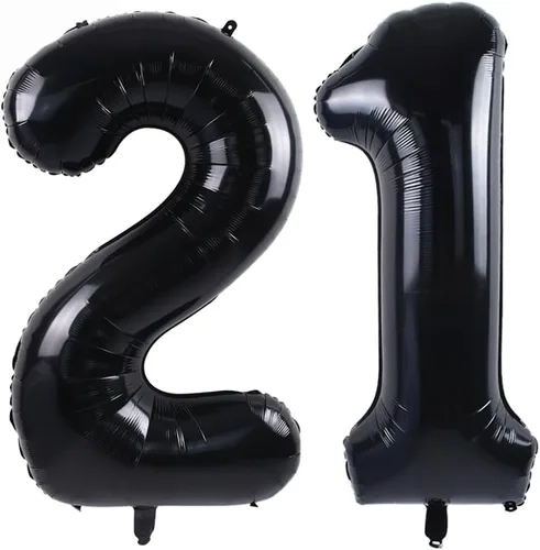 Vista 116 de Globos de números grandes, negros, de 40 pulgadas