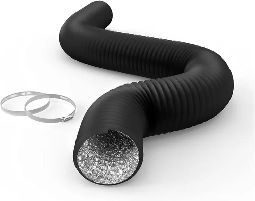 Vista 13 de HealSmart Conducto de Aluminio Flexible de 3" 16 Pies, Protección de Cuatro Capas de Servicio Pesado con 2 Abrazaderas de Conducto, Manguera