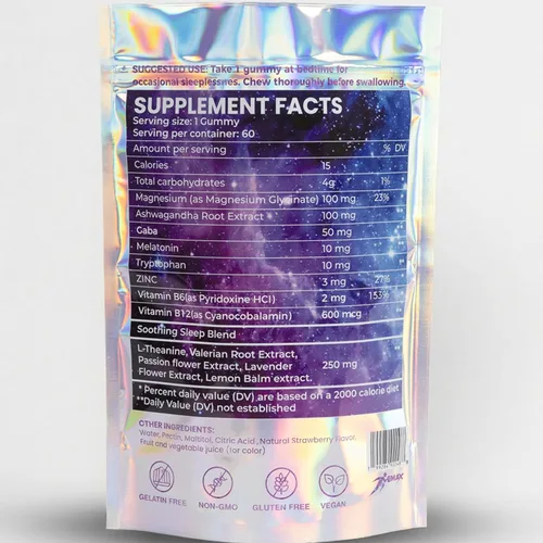 Vista 7 de Vemax Sleep Gummies - Gomitas de melatonina para adultos, 10 mg, L-teanina, magnesio, lavanda, bálsamo de limón y ashwagandha, apoyo