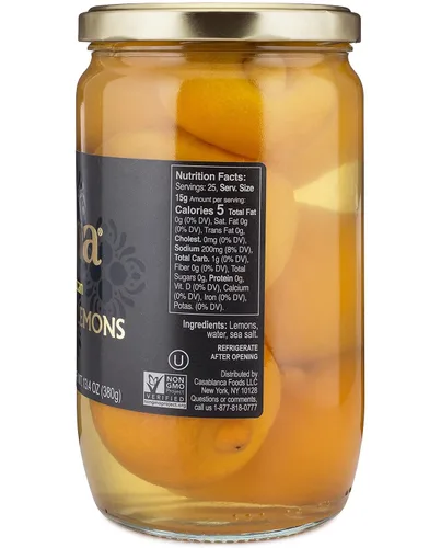 Vista 2 de Mina Limones conservados – 25.4 onzas auténticos limones gourmet marroquíes Beldi, limones marroquíes conservados en frasco, ideal para tagine