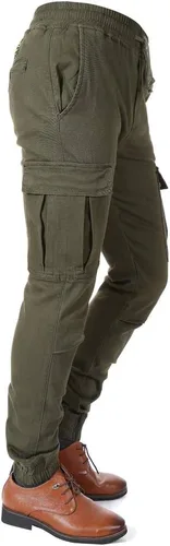 Vista 2 de Pantalones vaqueros de motociclista con pantalones cargo de armadura para hombres y mujeres