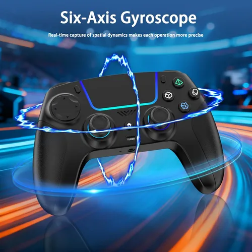 Vista 3 de VidPPluing Wireless Controller Compatible with PS5/Android/IOS/MAC/Steam Deck, Gamepad with LED Lighting/Hall Effect Trigger/Turbo/Macro/Dual