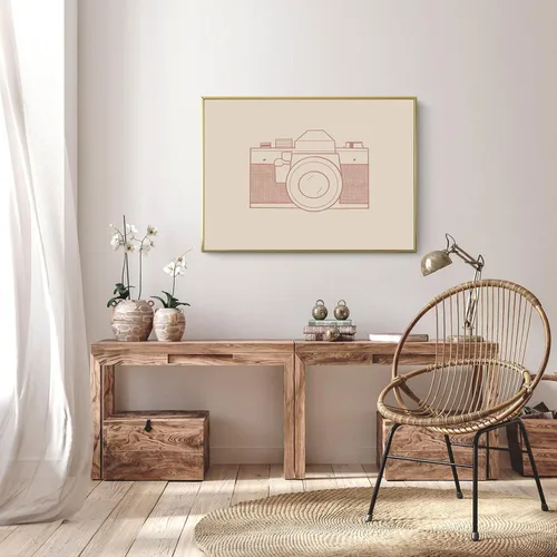 Vista 2 de Pintura al óleo vintage póster de cámara retro bohemio simple (2) 11 x 17 12 x 18 16 x 24 24 x 36 pulgadas antiguo sin marco Regalo
