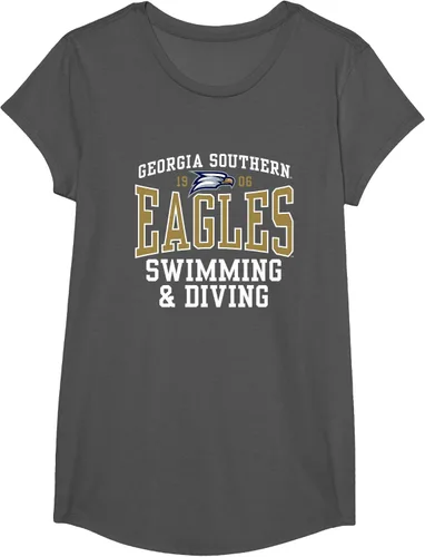 Vista 11 de Georgia Southern University Camiseta de natación y buceo Eagles, Negro