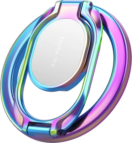 Vista 16 de Doflyesky Soporte magnético de anillo de teléfono para iPhone, soporte de agarre doble ajustable para teléfono de gimnasio y soporte extraíble