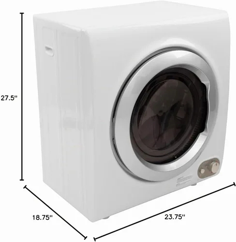 Vista 7 de Avanti Secadora de ropa compacta y portátil de carga frontal para lavandería, ajustes de secado automático y temporizado, antiarrugas, capacidad