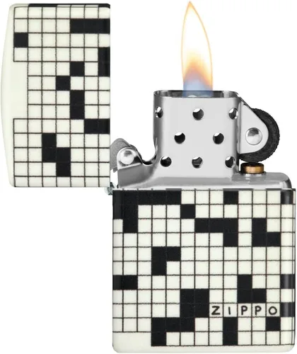 Vista 4 de Zippo Crossword Design 540 Color Glow in the Dark - Encendedor de bolsillo