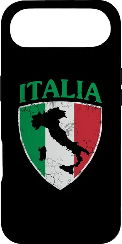 Vista 27 de Italia Flag Crest Italy Italian Family Vintage Distressed Case for iPhone 17