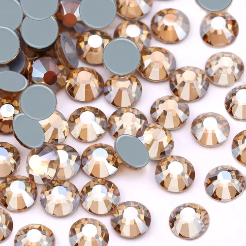 Vista 9 de Dowarm 1440 diamantes de imitación de cristal termofijos, cristales de fijación en caliente para ropa de manualidades, cristal de parte trasera