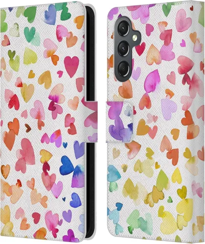 Vista 36 de Head Case Designs Officially Licensed Ninola Brushstrokes Multi Colorful Leather Wallet Case Compatible with Samsung Galaxy A07 4G