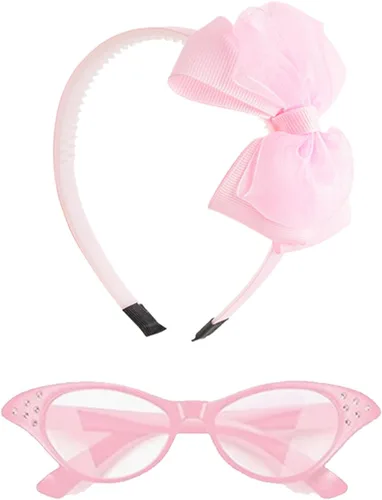 Vista 3 de ZeroShop Disfraz de caniche de Halloween de los años 50 para niñas con accesorio de Sock Hop para niños