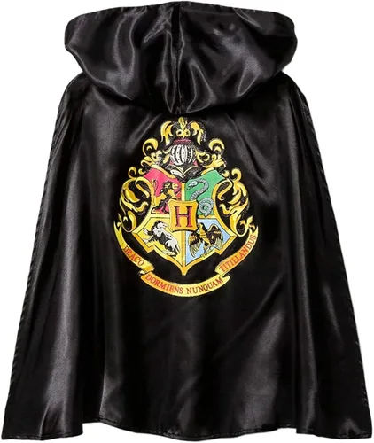 Vista 2 de Harry Potter Vestido de niña Hermione Hogwarts Crest con capucha y capa Gryffindor