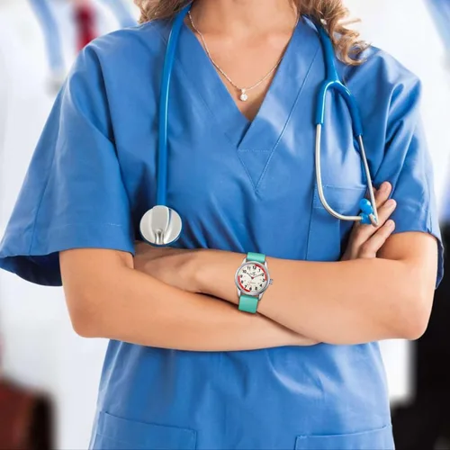 Vista 3 de Reloj de enfermera para enfermeras, médicos, profesionales médicos, estudiantes, hombres, mujeres, unisex, fácil de leer, esfera luminosa, reloj