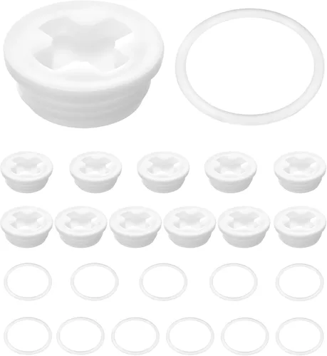 Vista 7 de QWORK Tapón de 2 pulgadas, 4 piezas de tambor de refuerzo de polietileno para tambor de plástico de 55 galones, hilo de curso