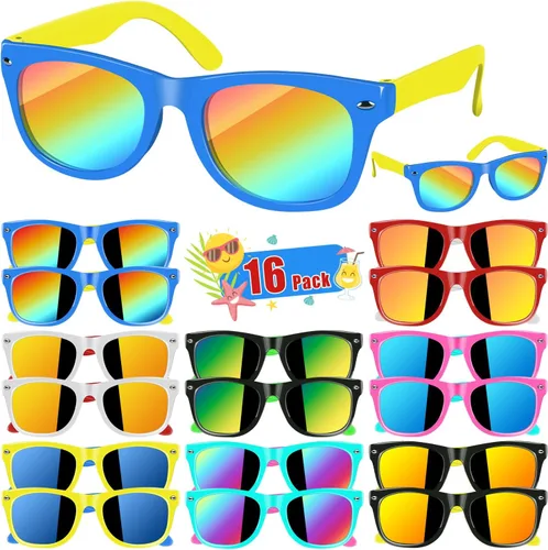 Vista 8 de Gafas de sol para niños a granel, gafas de sol neón con protección UV400 para niños y niñas