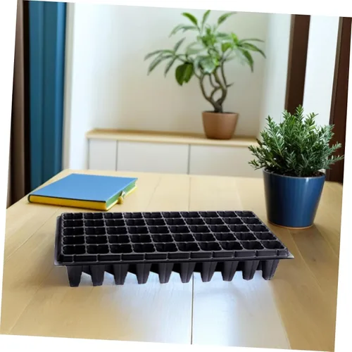 Vista 6 de Yardwe Bandejas de germinación de 10 piezas para plantas de jardín de interior, kit de cultivo de plantas