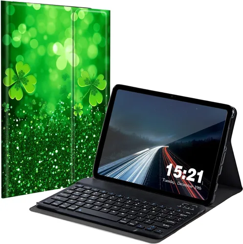Vista 27 de Funda de teclado para Samsung Galaxy Tab S6 Lite 2022/2020, Galaxy Tab S6 Lite SM-P610/P613/P615/P619 con teclado Bluetooth inalámbrico desmontable