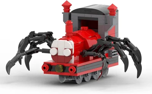 Vista 11 de Juego de bloques de construcción de figuras de Charles, juguetes de modelo de monstruo de tren araña de juego de terror, ladrillos de construcción