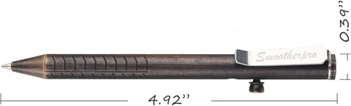 Vista 3 de SMOOTHERPRO Bolígrafo de acción de perno de latón macizo, compatible con Natural