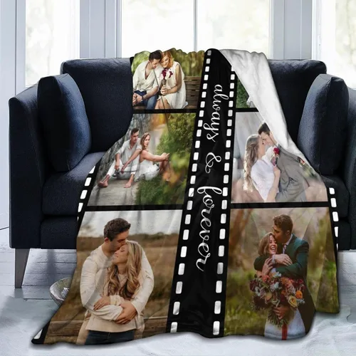 Vista 20 de Manta personalizada con foto de regalo para papá y abuelo, mejor regalo del día del padre, Halloween, Navidad, Año Nuevo de parte de hija, hijo