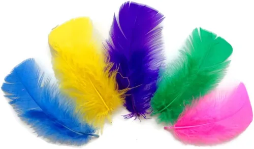 Vista 77 de 1/4 lb - Aqua Blue Pavo Marabou Corto Plumas Sueltas Mullidas Al Por Mayor A Granel