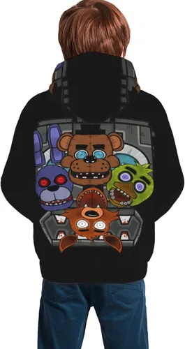 Vista 2 de Cartoon Fives Nights At Freddy Youth Hoodie 3d Printed Hooded Youth Pullover Boys And Girls Sweatshirt Sweater Long Sleeve
