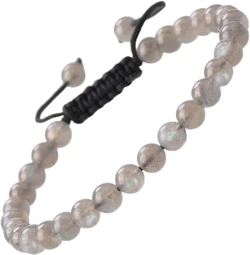Vista 53 de MASSIVE BEADS - Pulseras ajustables unisex de cuentas de cristal de piedras preciosas con poder curativo natural, de macramé Piedras de 7 chakras