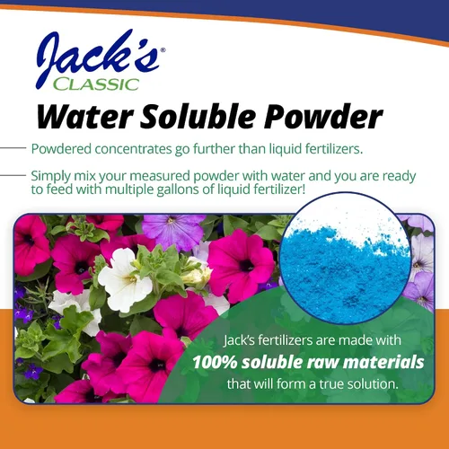 Vista 5 de Jack's Classic 10-30-20 Blossom Booster Fertilizante soluble en agua con micronutrientes para aumentar el color y la cantidad de flores en plantas