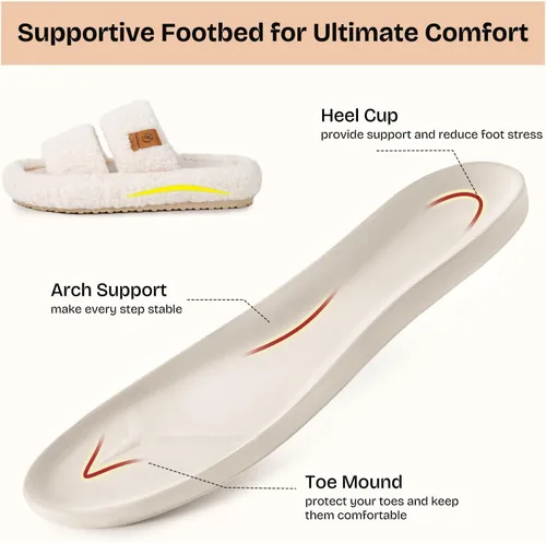 Vista 3 de EverFoams - Pantuflas de punta abierta para mujer, suaves y cómodas, de espuma viscoelástica, para interiores