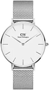 Vista 7 de Daniel Wellington Reloj pequeño de ley, pulsera de malla de plata, plateado