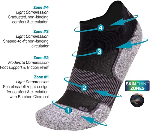 Vista 3 de OS1st AC4 Protección contra ampollas con doble pestaña Active Comfort Socks Punta reforzada