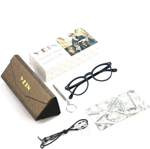Vista 8 de YEIN - Lentes de lectura bifocales, lentes de sol grises fotocromáticos, para mujeres/hombres (azul marino, aumento de 0.00/+1.00)