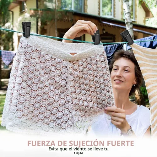 Vista 6 de KISEER Juego de 40 clips de plástico para colgar bebés de línea delgada para colgar ropa de terciopelo (negro)