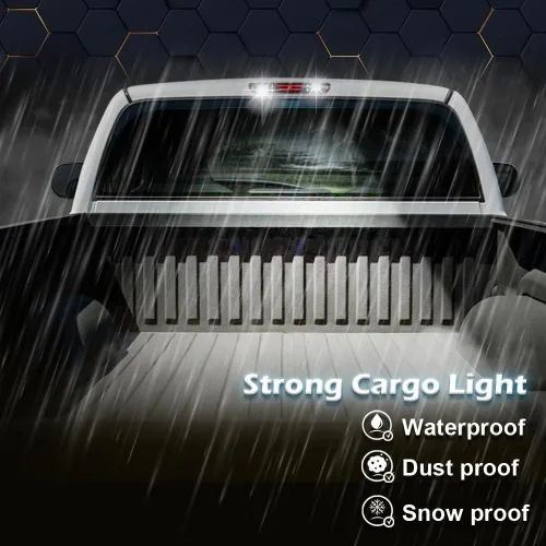 Vista 7 de PIT66 Barra LED de 3ª luz de freno, compatible con Chevy Colorado/Canyon X 2004-2012, luz de freno de montaje alto, luces traseras de carga, lente