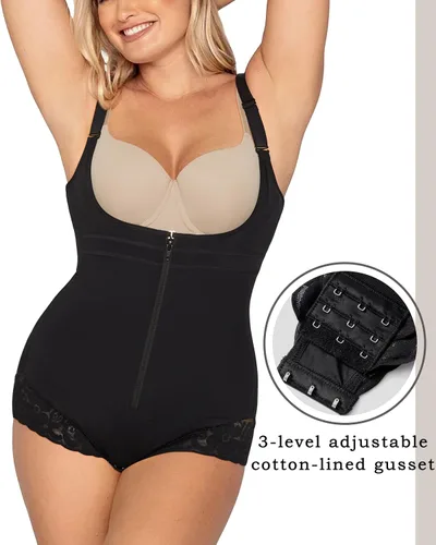 Vista 3 de OMKAGI Fajas moldeadoras de corsé para mujer con control de abdomen, colombianas, moldeadoras, body de compresión