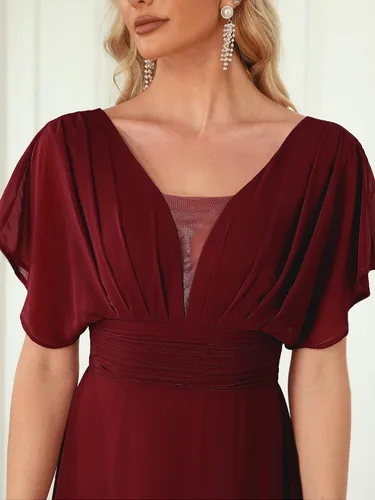Vista 5 de Ever-Pretty Vestidos de noche formales con cuello en V elegantes para mujer 7851