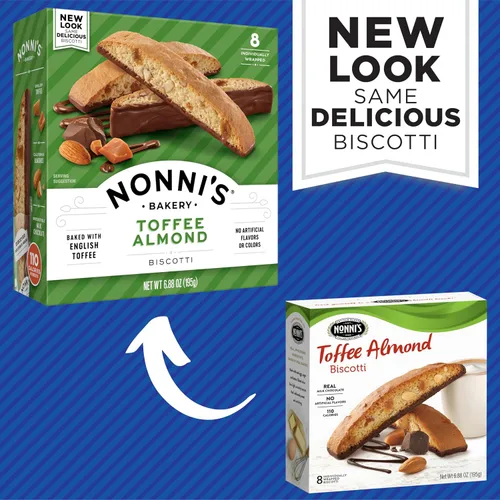 Vista 4 de Nonni's, Biscotti de almendra y toffee, 6.88 onzas